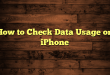 How to Check Data Usage on iPhone